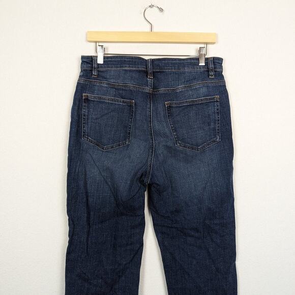 Eileen Fisher Organic Cotton Medium Wash Denim Straight Leg Jeans Size 10 - Picture 5 of 8